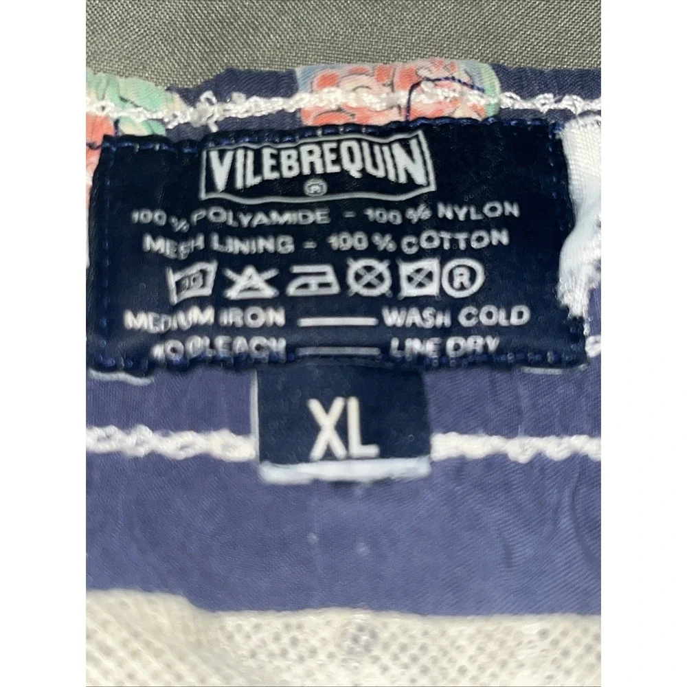 Vilebrequin Mens Size XL Blue Frozen Fruit Ice Swim Trunks Lined
